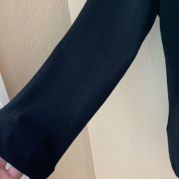 Vintage Pendleton Sweater‎ Top Black Rayon Pullover 3/4 Sleeve size medium - Picture 3 of 4